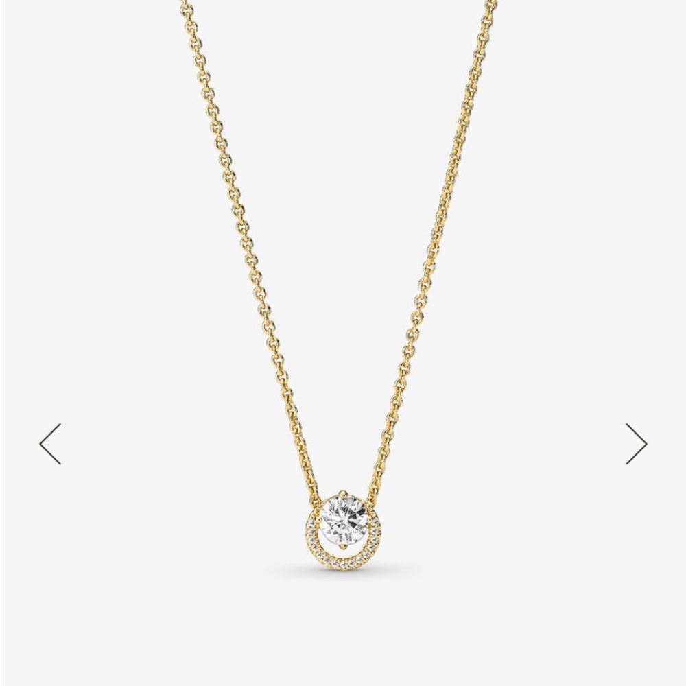 Pandora Sparkling Round Halo Pendant Collier Necklace
14k gold plating